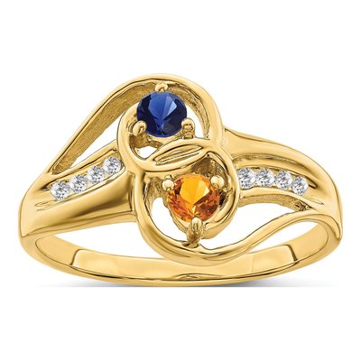 14K Yellow Gold 1/10 ct tw Diamond Family Ring – view 2