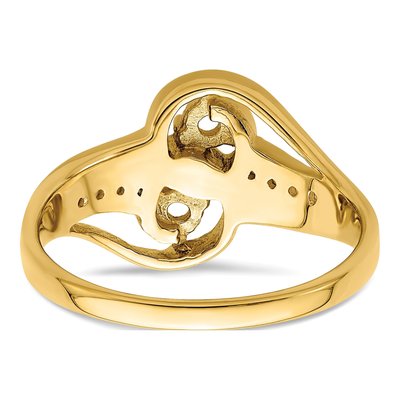 14K Yellow Gold 1/10 ct tw Diamond Family Ring – view 7