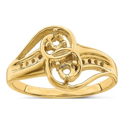 14K Yellow Gold 1/10 ct tw Diamond Family Ring – view 8