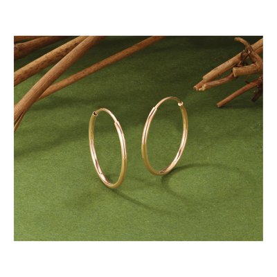 14K Rose Gold 20mm Endless Tube Hoop Earrings – view 6