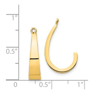 14K Yellow Gold 20mm J- Hoop Earrings – view 5