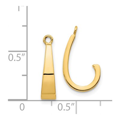 14K Yellow Gold 11mm J- Hoop Earrings – view 4