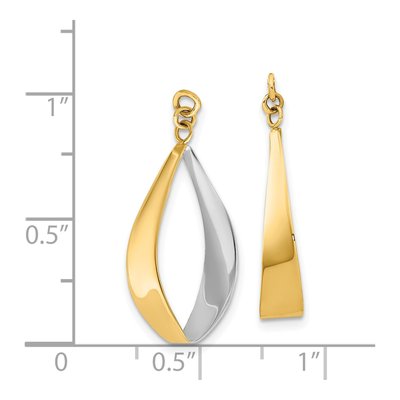 14K Yellow Gold Reversible Oval Earring Jackets – view 5