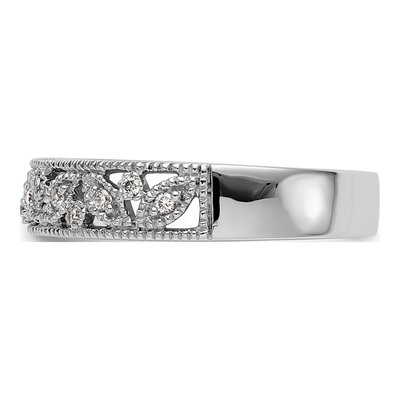 14K White Gold 1/7 ct tw Diamond Wedding Band – view 3