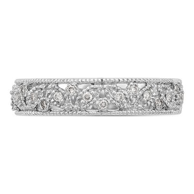 14K White Gold 1/7 ct tw Diamond Wedding Band – view 4
