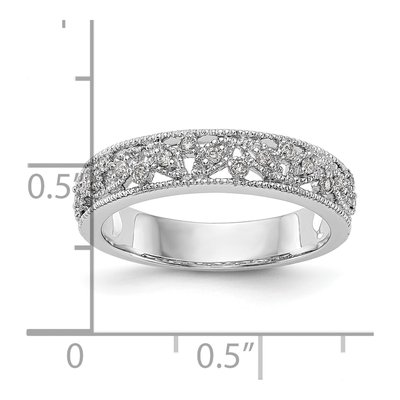 14K White Gold 1/7 ct tw Diamond Wedding Band – view 7