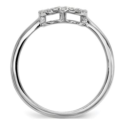 14K White Gold 1/15 ct tw Diamond Open Circle Ring – view 3