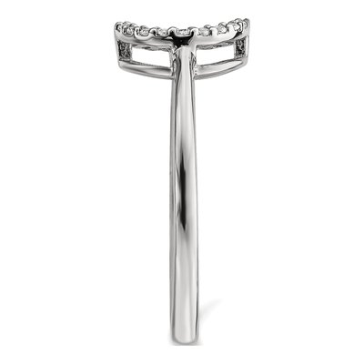 14K White Gold 1/15 ct tw Diamond Open Circle Ring – view 4