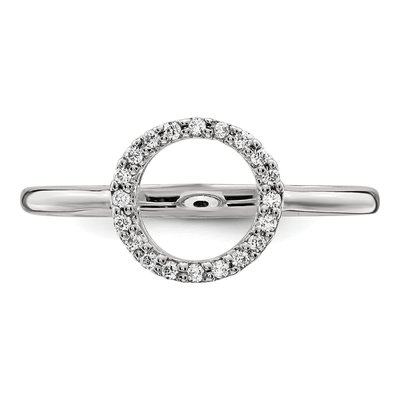 14K White Gold 1/15 ct tw Diamond Open Circle Ring – view 5