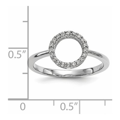14K White Gold 1/15 ct tw Diamond Open Circle Ring – view 6