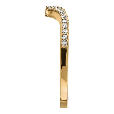 14K Yellow Gold 1/6 ct tw Diamond V-Shape Ring – view 4