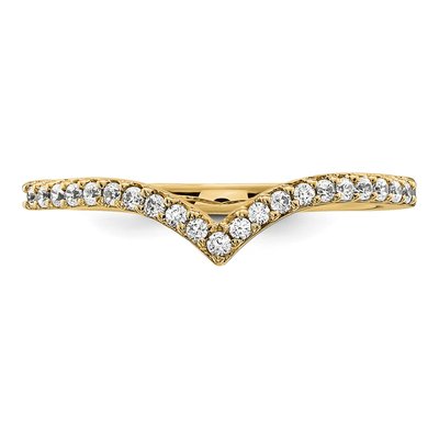 14K Yellow Gold 1/6 ct tw Diamond V-Shape Ring – view 5