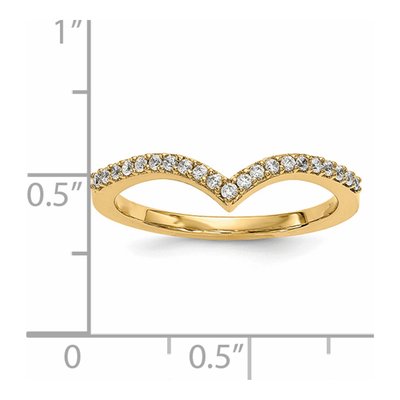 14K Yellow Gold 1/6 ct tw Diamond V-Shape Ring – view 6