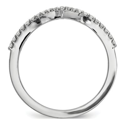 14K White Gold 1/6 ct tw Diamond V-Shape Ring – view 2