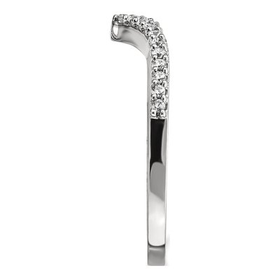 14K White Gold 1/6 ct tw Diamond V-Shape Ring – view 3