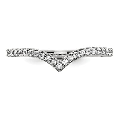 14K White Gold 1/6 ct tw Diamond V-Shape Ring – view 4