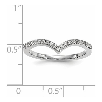 14K White Gold 1/6 ct tw Diamond V-Shape Ring – view 5