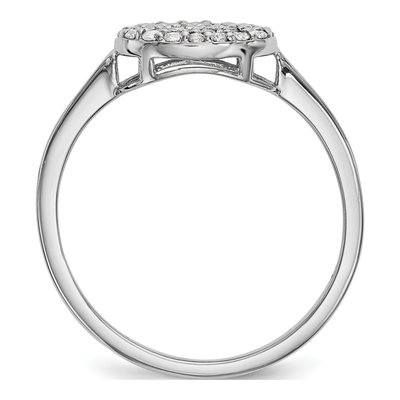 14K White Gold 0.22 ct tw Diamond Cluster Oval Ring – view 2