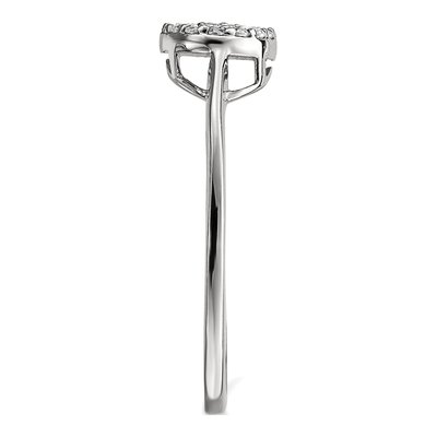 14K White Gold 0.22 ct tw Diamond Cluster Oval Ring – view 3