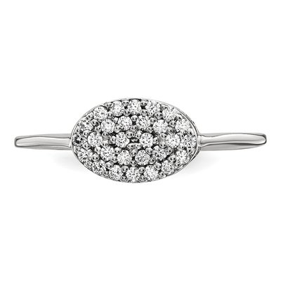 14K White Gold 0.22 ct tw Diamond Cluster Oval Ring – view 4