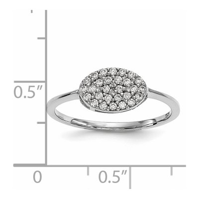 14K White Gold 0.22 ct tw Diamond Cluster Oval Ring – view 5