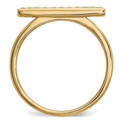 14K Yellow Gold 1/10 ct tw Diamond Bar Ring – view 2