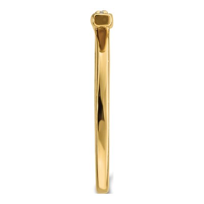14K Yellow Gold 1/10 ct tw Diamond Bar Ring – view 3