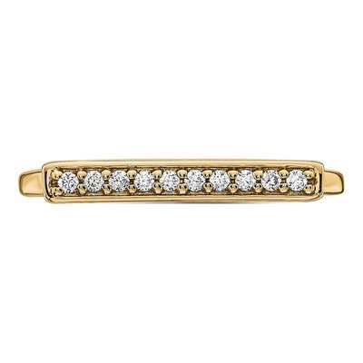 14K Yellow Gold 1/10 ct tw Diamond Bar Ring – view 4