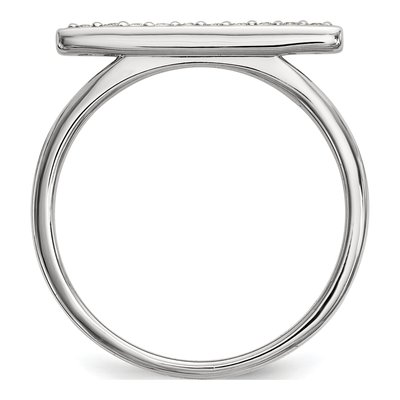 14K White Gold 1/10 ct tw Diamond Bar Ring – view 2