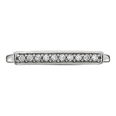 14K White Gold 1/10 ct tw Diamond Bar Ring – view 4