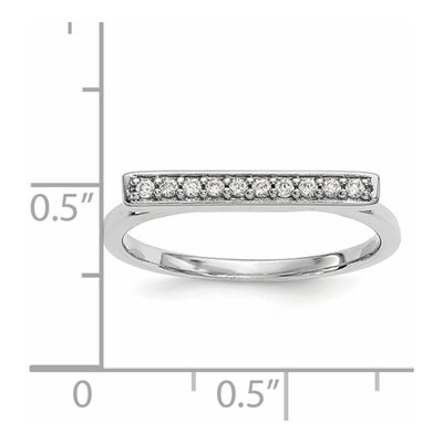 14K White Gold 1/10 ct tw Diamond Bar Ring – view 5