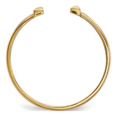 14K Yellow Gold 1/10 ct tw Diamond Double Bar Ring – view 3