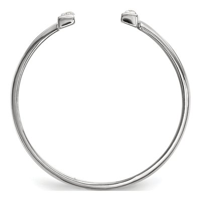 14K White Gold 1/10 ct tw Diamond Double Bar Ring – view 3