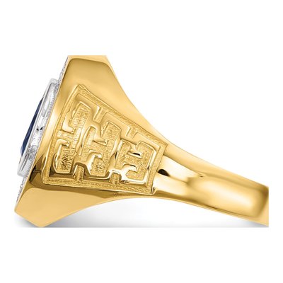 Men's 14K Yellow Gold CZ Ring – view 3