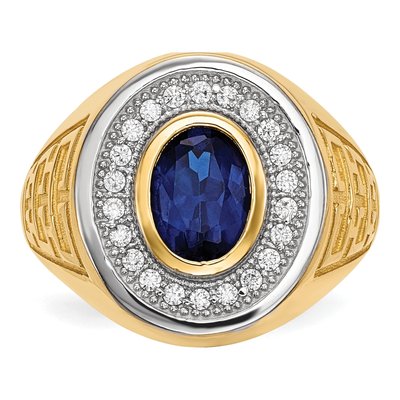 Men's 14K Yellow Gold CZ Ring – view 4