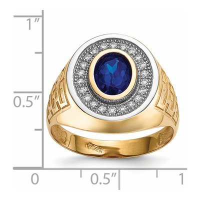 Men's 14K Yellow Gold CZ Ring – view 5