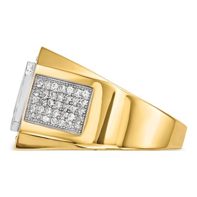 Men's 14K Yellow Gold CZ Ring – view 3