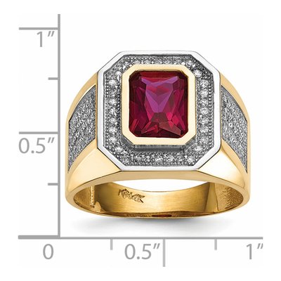 Men's 14K Yellow Gold CZ Ring – view 5