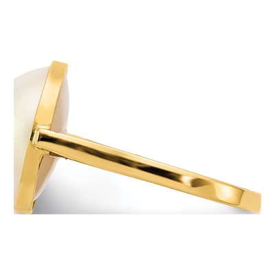 14K Yellow Gold Cultured Pearl Mabe Ring – view 4