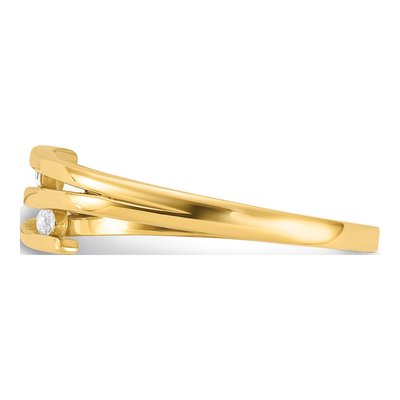 14K Yellow Gold CZ Fashion Ring – view 3