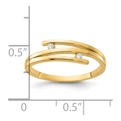 14K Yellow Gold CZ Fashion Ring – view 5