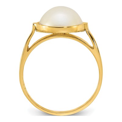 14K Yellow Gold Cultured Pearl Mabe Ring – view 2