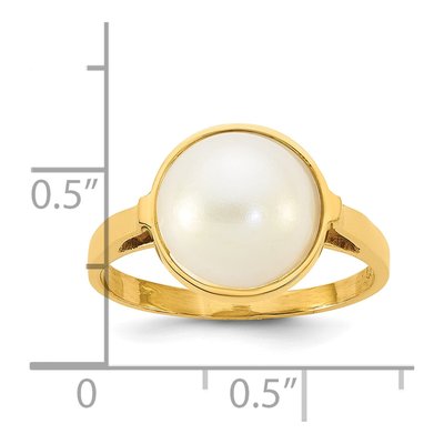 14K Yellow Gold Cultured Pearl Mabe Ring – view 5