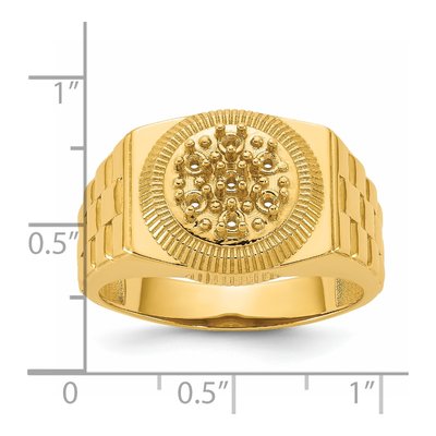 Men's 14K Yellow Gold Diamond Ring Mounting – view 4