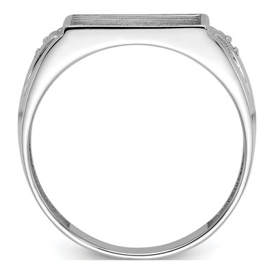 Men's 14K White Gold Onyx Setting Ring Mounting – view 3