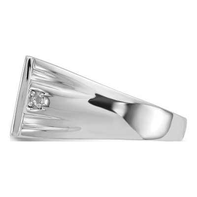 Men's 14K White Gold Onyx Setting Ring Mounting – view 4