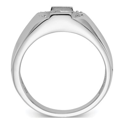 Men's 14K White Gold Onyx Ring Mounting – view 3