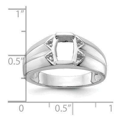 Men's 14K White Gold Onyx Ring Mounting – view 4