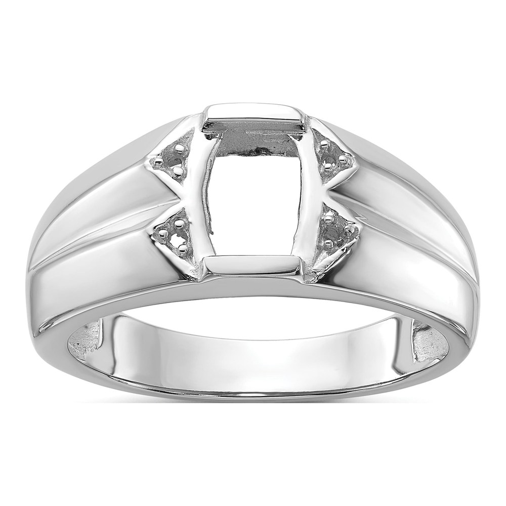 Men's 14K White Gold Onyx Ring Mounting