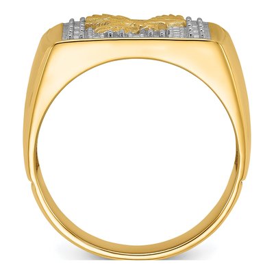 Men's 14K Yellow Gold Eagle Ring Mounting – view 3